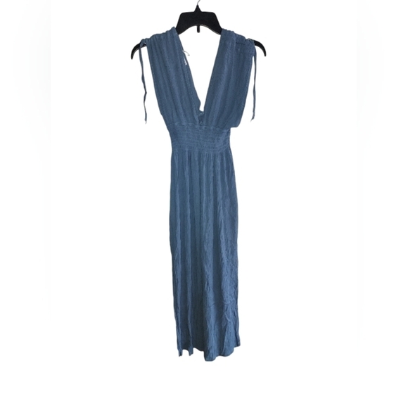 Mar del Agua blue dress high slits low cut - Picture 2 of 5